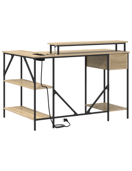Scrivania rovere sonoma 120 x 79 x 86.5 cm Legno multistrato