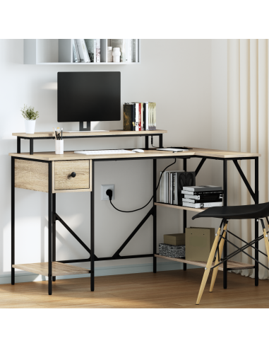 Scrivania Rovere Sonoma 120 x 79 x 86,5 cm Legno multistrato