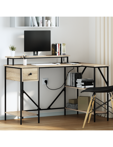 Scrivania rovere sonoma 120 x 79 x 86.5 cm Legno multistrato