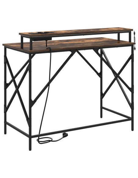 Scrivania Rovere fumo 100 x 50 x 86.5 cm Legno multistrato