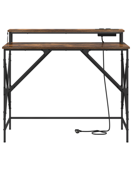 Scrivania Rovere fumo 100 x 50 x 86.5 cm Legno multistrato