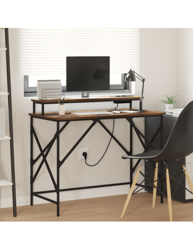 Scrivania Rovere fumé 100 x 50 x 86,5 cm Legno multistrato