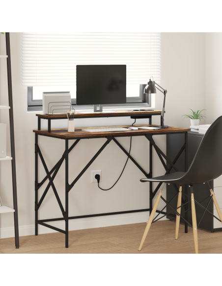 Scrivania Rovere fumo 100 x 50 x 86.5 cm Legno multistrato