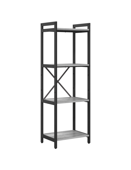 Libreria Grigio sonoma 40 x 30 x 118 cm Legno e Acciaio