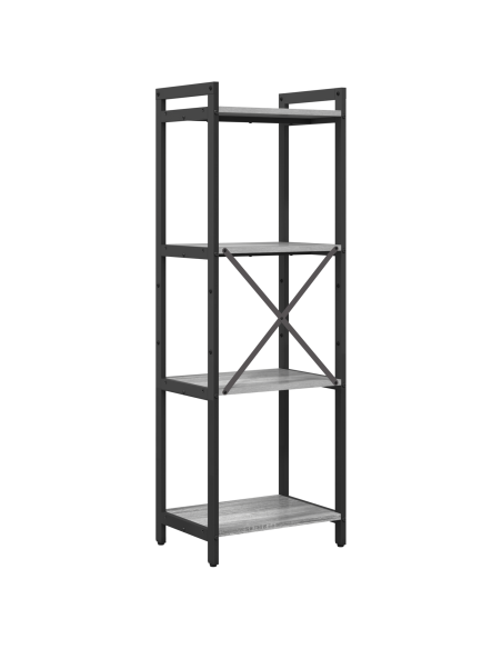 Libreria Grigio sonoma 40 x 30 x 118 cm Legno e Acciaio