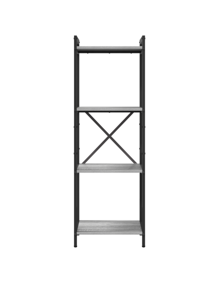 Libreria Grigio sonoma 40 x 30 x 118 cm Legno e Acciaio