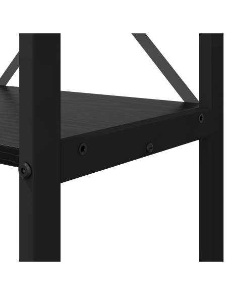 Libreria Rovere nero 40 x 30 x 118 cm Legno multistrato