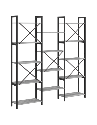 Libreria Grigio sonoma 156 x 25 x 167 cm Legno multistrato