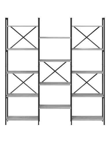 Libreria Grigio sonoma 156 x 25 x 167 cm Legno multistrato