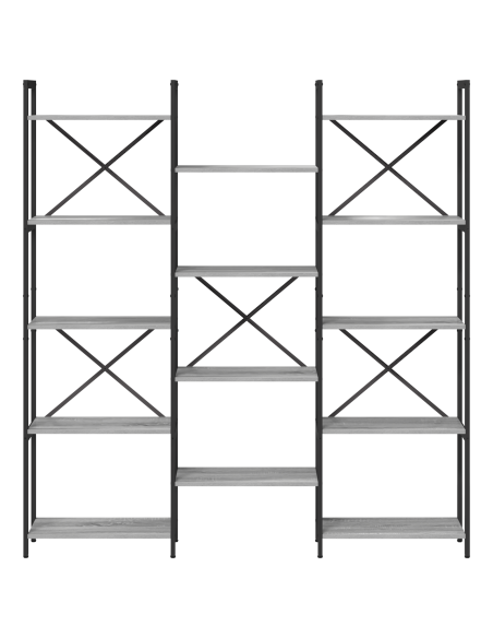 Libreria Grigio sonoma 156 x 25 x 167 cm Legno multistrato