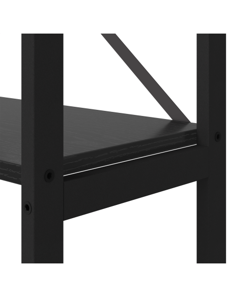Libreria Rovere nero 40 x 30 x 153 cm Legno multistrato