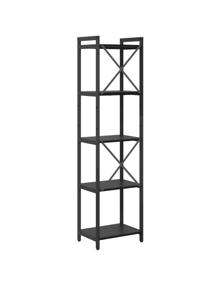 Libreria Rovere nero 40 x 30 x 153 cm Legno multistrato