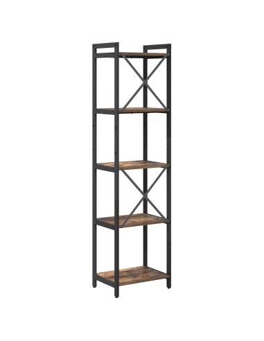 Libreria Rovere fumé 40 x 30 x 155 cm Legno multistrato