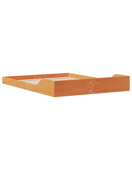 Struttura del letto Cera marrone 135 x 190 cm Legno di pino