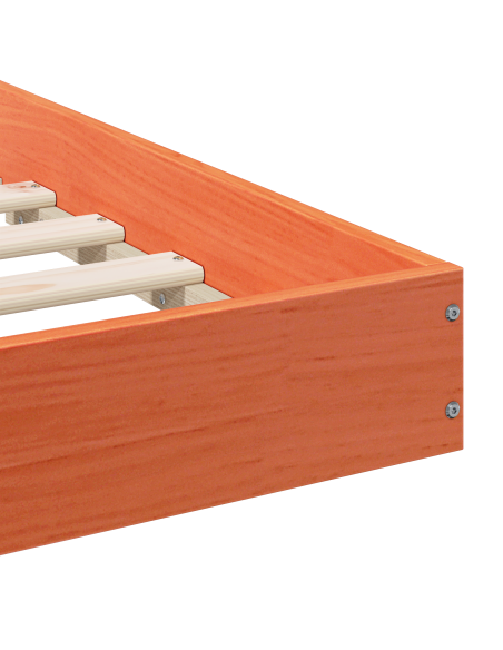 Struttura del letto Cera marrone 90 x 200 cm Legno di pino