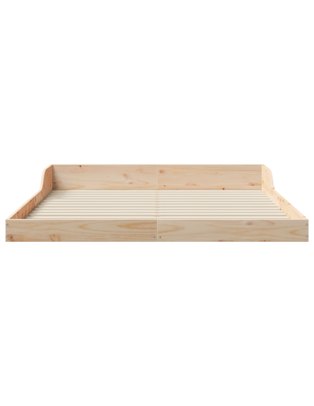 Struttura del letto Marrone 160 x 220 cm Legno di pino massello