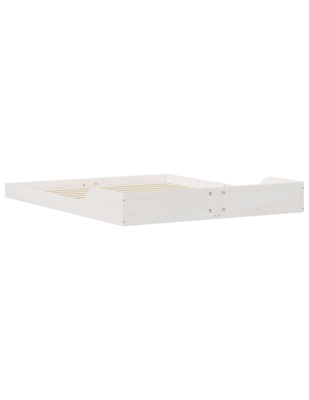 Struttura del letto Bianco 160 x 220 cm Pino massello