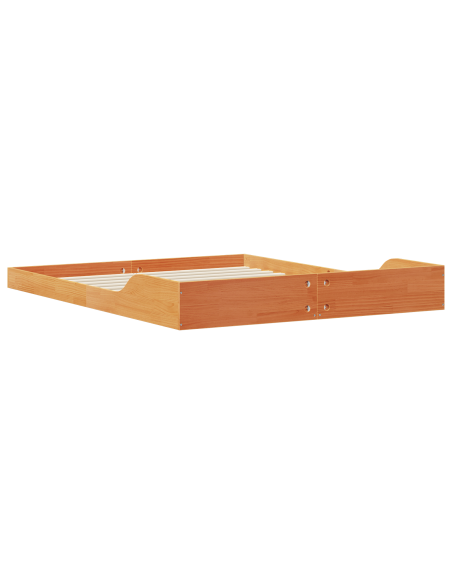 Struttura del letto Marrone cerato 140 x 210 cm Pino massello