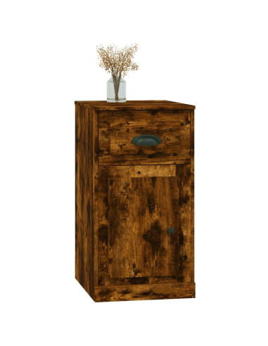 Mobiletto con Cassetto Rovere Fumo 40x50x75cm Legno Multistrato