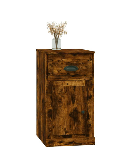 Mobiletto con Cassetto Rovere Fumo 40x50x75cm Legno Multistrato
