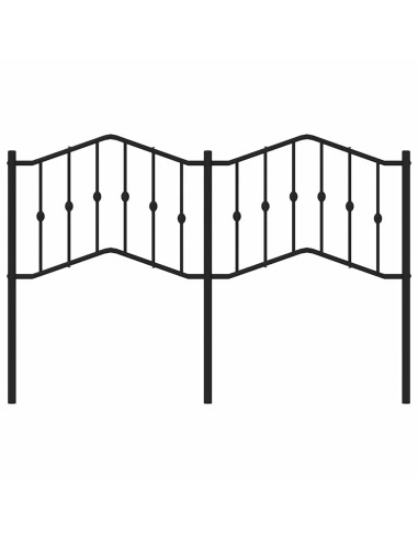 Testiera in Metallo Nero 150 cm