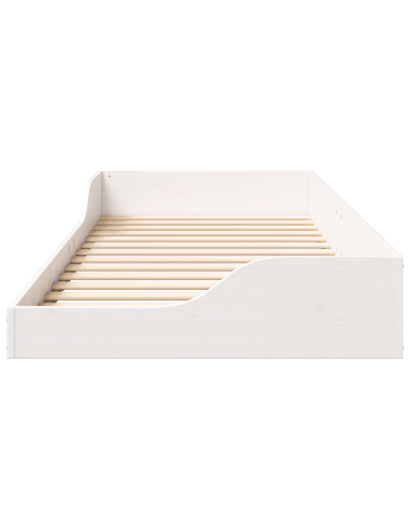 Struttura letto a terra Bianco 80 x 210 cm