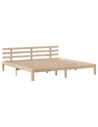 Giroletto con Testiera 200x200 cm in Legno Massello di Pino