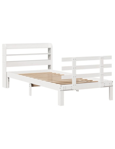 Giroletto con Testiera senza Materasso Bianco 90x190 cm