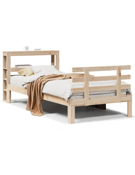 Giroletto con Testiera 75x190 cm in Legno Massello di Pino