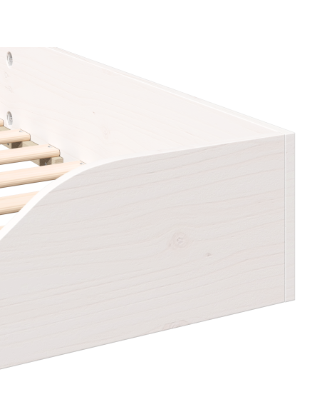 Struttura letto a terra Bianco 100 x 210 cm Legno