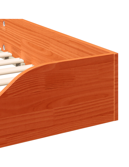 Struttura letto a terra Cera marrone 100 x 210 cm