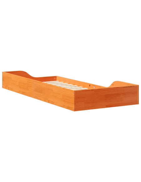 Struttura letto a terra Cera marrone 100 x 210 cm