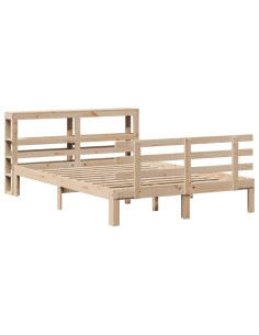 Giroletto con Testiera 120x190 cm in Legno Massello di Pino 2