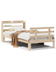 Giroletto con Testiera 90x190 cm in Legno Massello di Pino