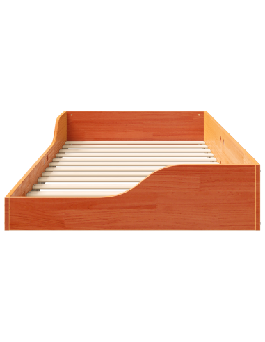 Struttura del letto Marrone cerato 100 x 200 cm Pino massello