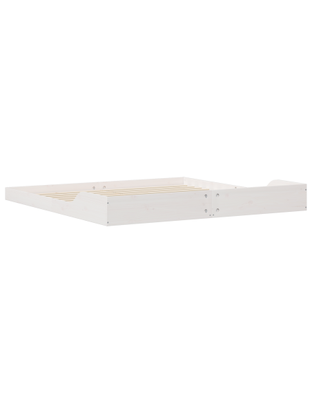 Struttura del letto Bianco 200 x 220 cm Legno di pino massello