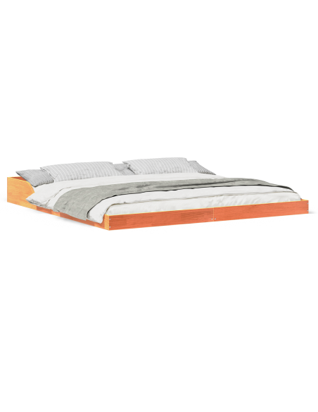 Struttura del letto Cera marrone 180 x 220 cm