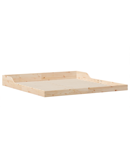 Struttura del letto Marrone 200 x 220 cm Legno di pino massello