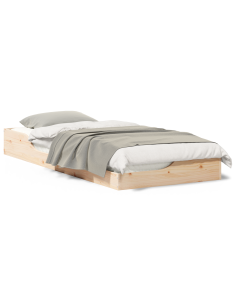 Struttura del letto Marrone 80 x 210 cm Pino massello 2