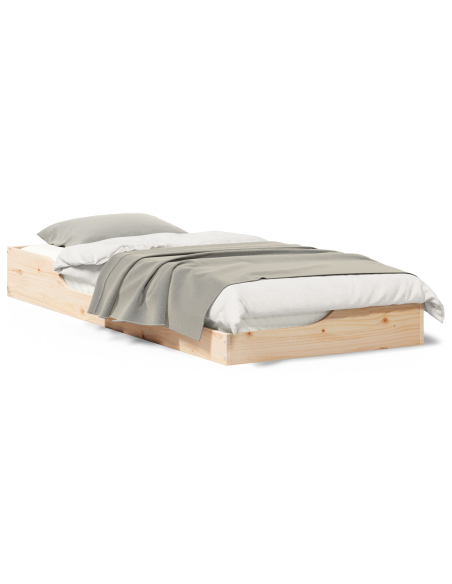 Struttura letto a terra Marrone 80 x 210 cm