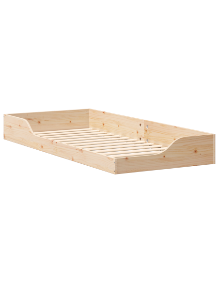 Struttura letto a terra Marrone 80 x 210 cm