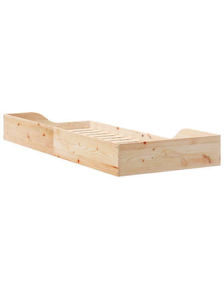Struttura letto a terra Marrone 80 x 210 cm