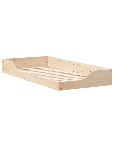 Struttura del letto Marrone 80 x 200 cm Pino massello