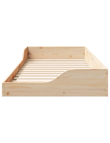 Struttura del letto Marrone 80 x 200 cm Pino massello