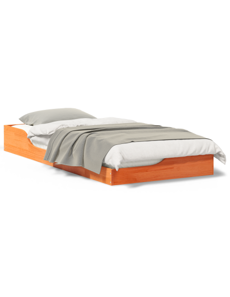 Struttura letto a terra con cassetto Marrone 90 x 200 cm