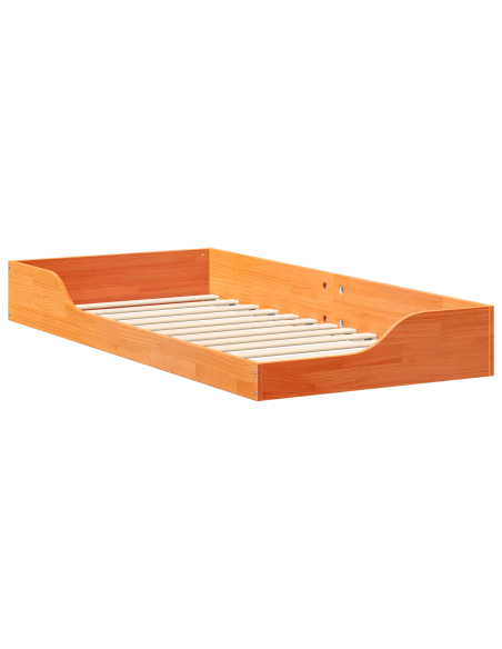 Struttura letto a terra con cassetto Marrone 90 x 200 cm