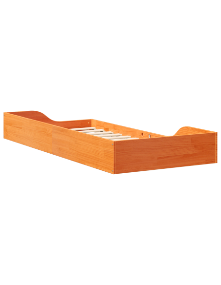 Struttura letto a terra con cassetto Marrone 90 x 200 cm