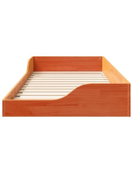 Struttura letto a terra con cassetto Marrone 90 x 200 cm