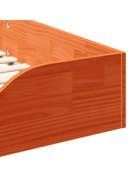 Struttura letto a terra Cera marrone 90 x 190 cm
