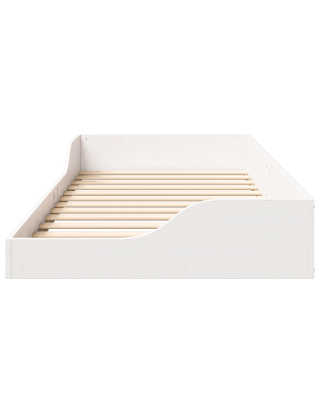 Struttura letto a terra con cassetto Bianco 80 x 200 cm